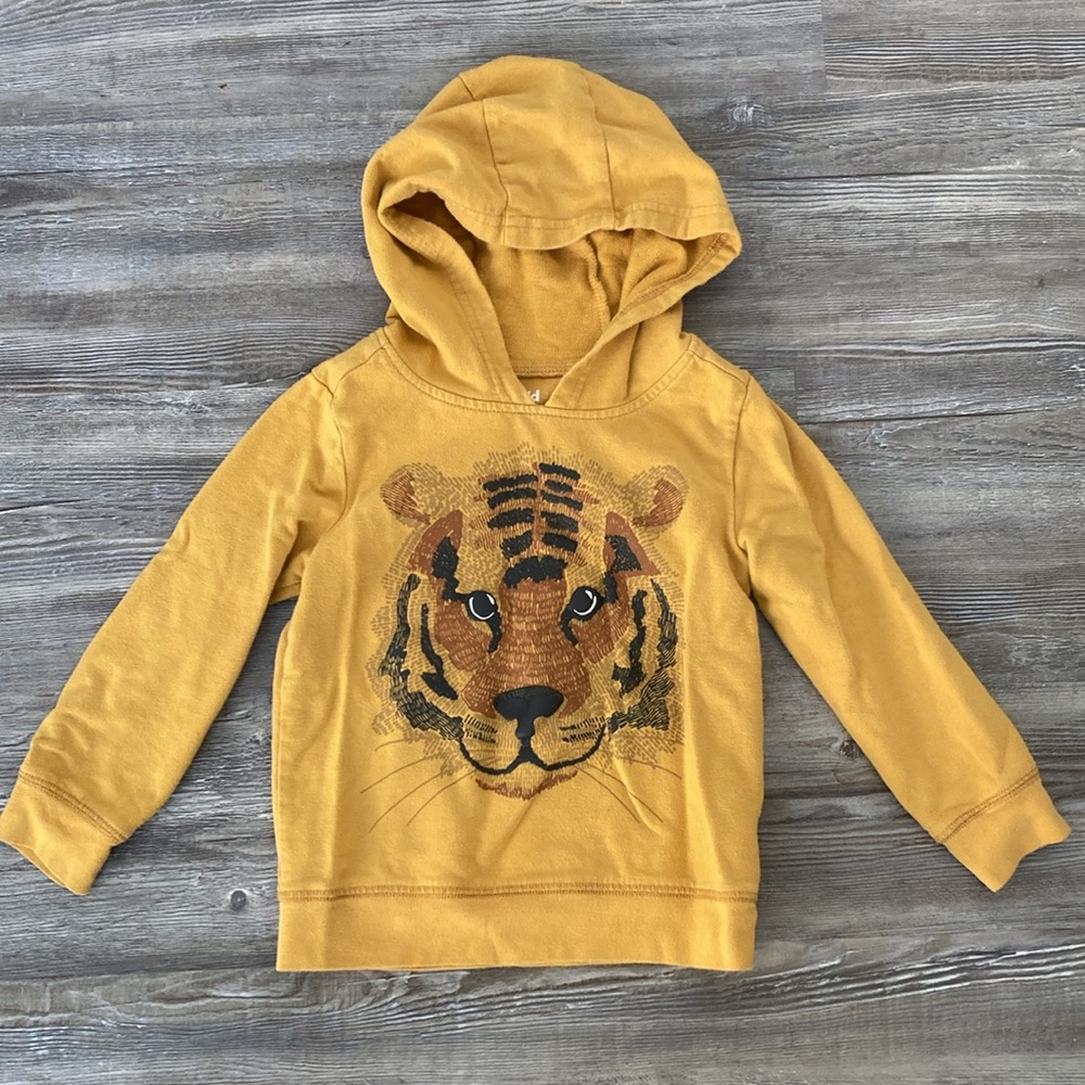 Child of Mine by Carter’s Golden Yellow Pullover Tiger Hoodie 4T